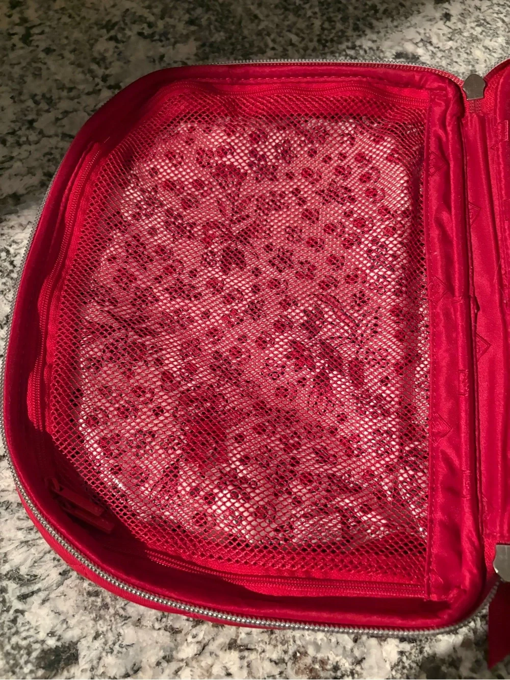 Vera Bradley lay flat cosmetic bag